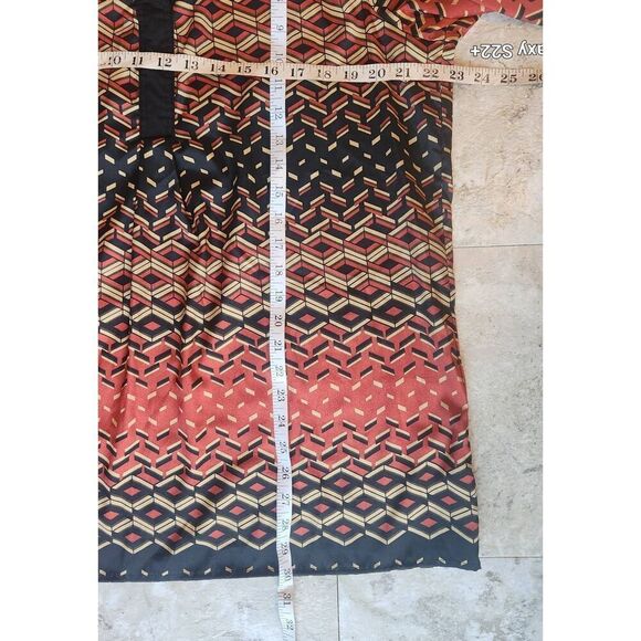 F85 My Collection orange and black patten blouse. Fall Colors - Picture 8 of 8